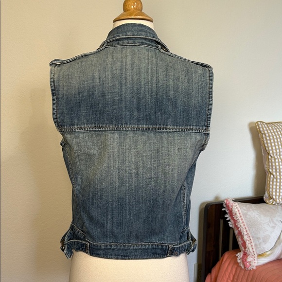 McGuire Denim Abby Rose Sleeveless Vest Button Closure light/med wash size XS - Picture 5 of 15
